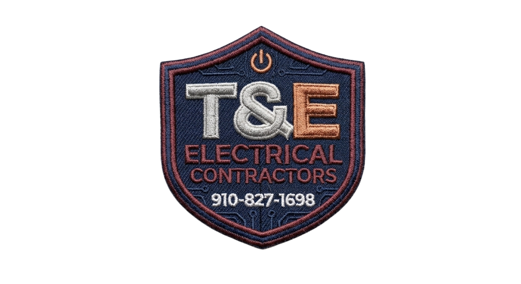 T&E Electrical Contractors Logo
